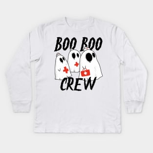 Boo Boo Crew Halloween Kids Long Sleeve T-Shirt